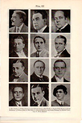 LAMINA V51644: Actores de Hollywood decada años 20
