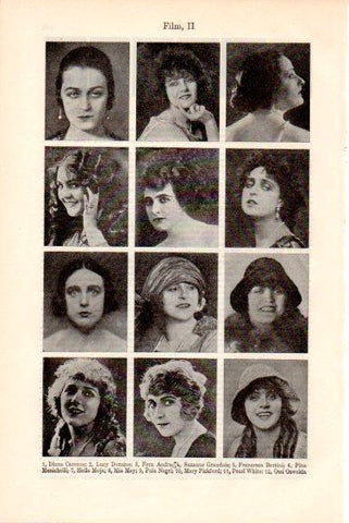 LAMINA V51643: Actrices de Hollywood principios siglo XX