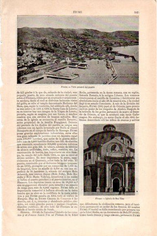 LAMINA V51670: Puerto e iglesia de San Vito en Fiume