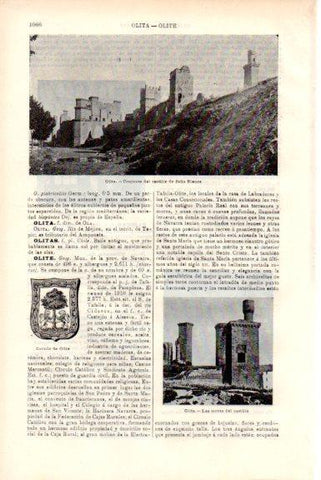 LAMINA V51820: Castillo de doña Blanca en Olite