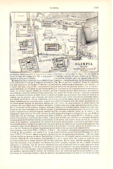 LAMINA V51816: Plano de Olimpia, Grecia