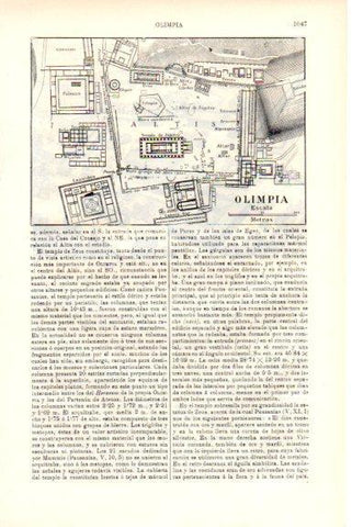 LAMINA V51816: Plano de Olimpia, Grecia