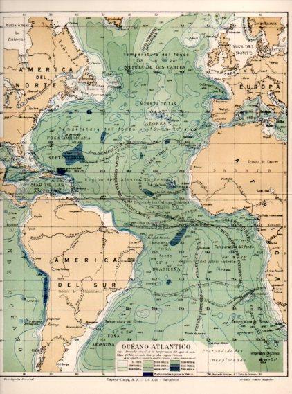 LAMINA V51843: Mapa del Oceano Atlantico
