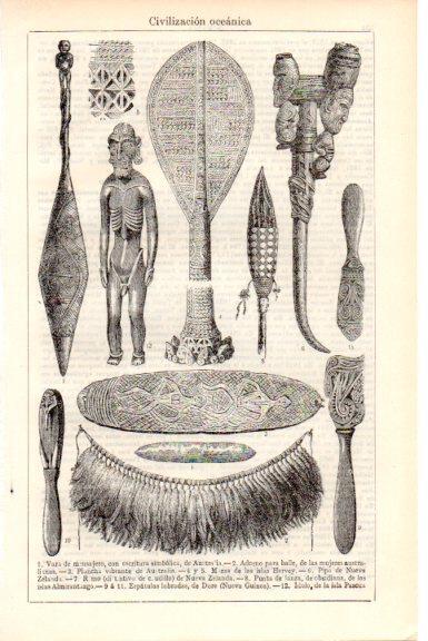 LAMINA V51760: Civilizacion de Oceania
