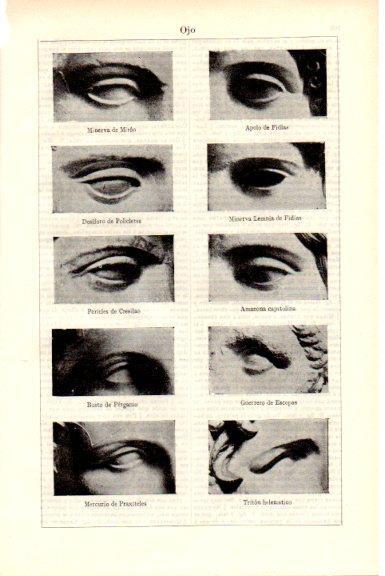 LAMINA V51803: Ojos de esculturas de Grecia