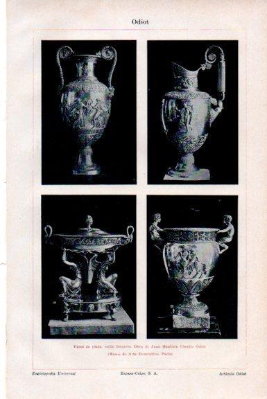 LAMINA V51784: Vasos estilo Imperio por J. B. Claudio Odiot