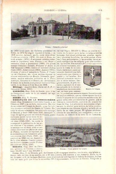 LAMINA V51782: Estacion, puerto y escudo de Odessa, Ucrania