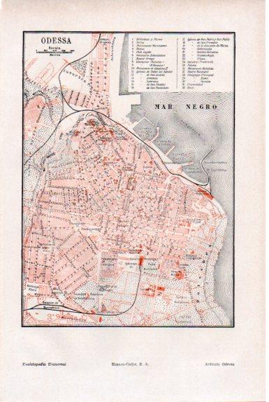 LAMINA V51781: Plano de Odessa, Ucrania