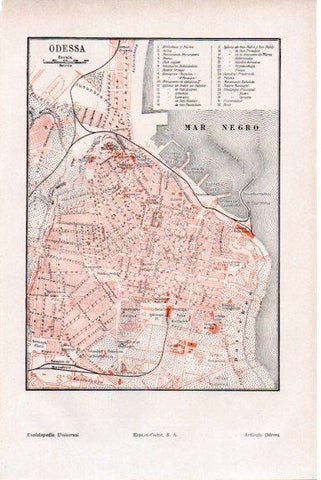 LAMINA V51781: Plano de Odessa, Ucrania
