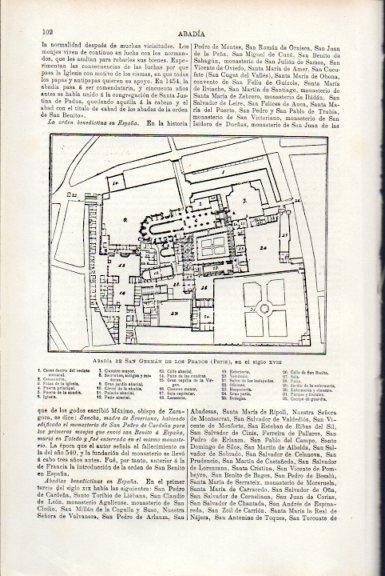 LAMINA V51436:  Planta de la abadia de San German de los Prados, Paris