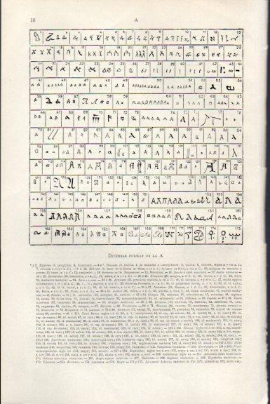 LAMINA V51423: Diversas formas de la letra A