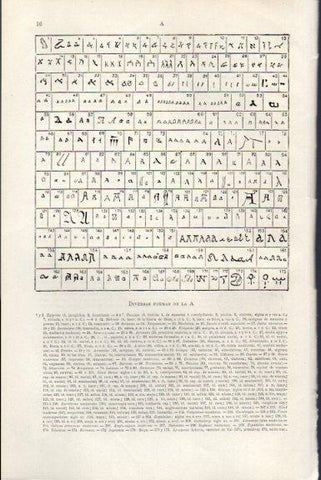 LAMINA V51423: Diversas formas de la letra A