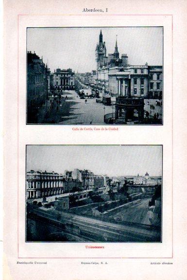 LAMINA V51481: Calle Castle y Union terrace en Aberdeen