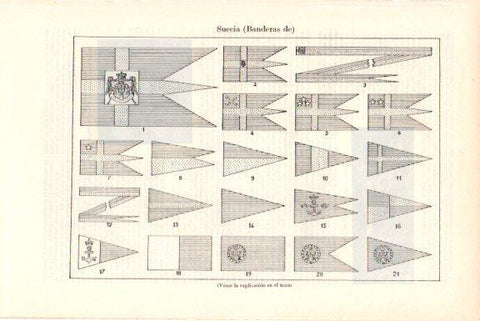 LAMINA V51419: Banderas de Suecia