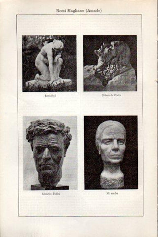 LAMINA V51382: Esculturas de A. Rossi Magliano