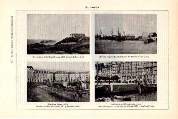 LAMINA V51376: Muelles y darsenas de Santander