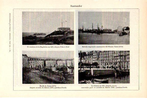 LAMINA V51376: Muelles y darsenas de Santander