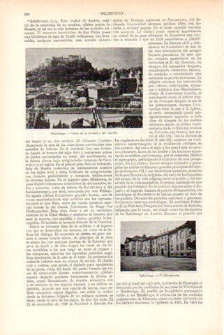 LAMINA V51363: Vista y el Mosarleum en Salzburgo, Austria