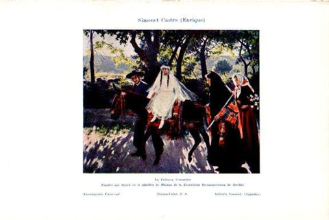 LAMINA V51408: La Primera Comunion por Enrique Simonet Castro