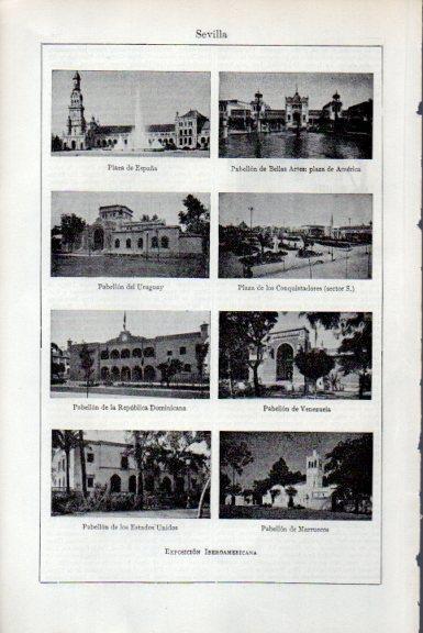 LAMINA V51395: Pabellones de la Exposicion Iberoamericana de Sevilla