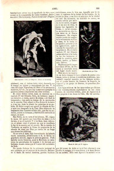 LAMINA V51485: Muerte de Abel por Wats y F. Leighton