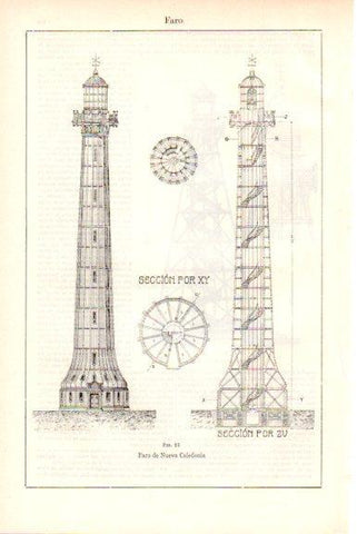 LAMINA V51575: Faro de Nueva Caledonia