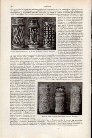 LAMINA V51568: Potes de farmacia de Manises, colección Plandiura
