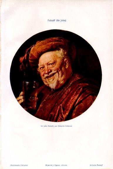 LAMINA V51562: Sir John Falstaff por E. Grutzer