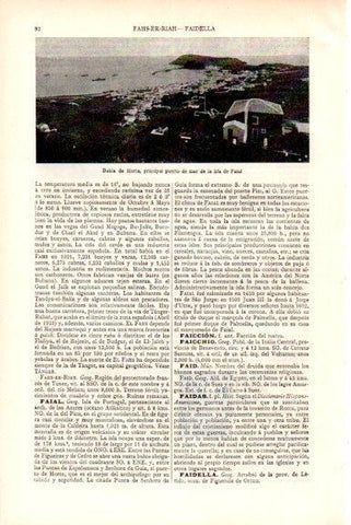 LAMINA V51555: Bahia de Horta en la isla de Falail, Portugal