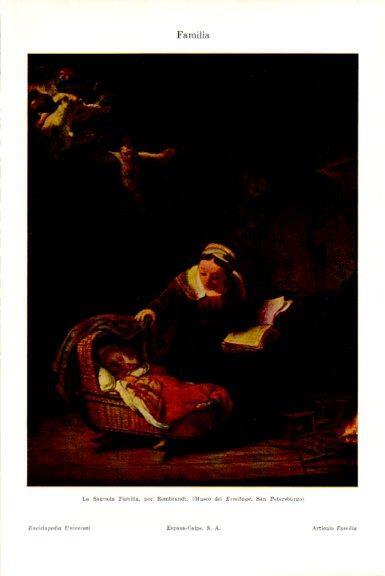 LAMINA V51565: La Sagrada Familia por Rembrandt