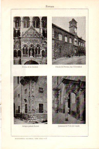 LAMINA V51610: Monumentos en Ferrara, Italia