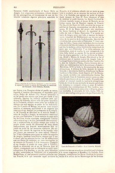 LAMINA V51606: Cetro y espadas de los Reyes Catolicos