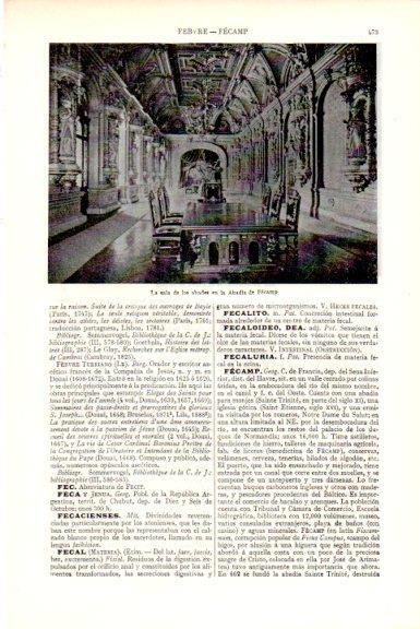 LAMINA V51589: Sala de los abades en Abadia de Fecamp, Francia