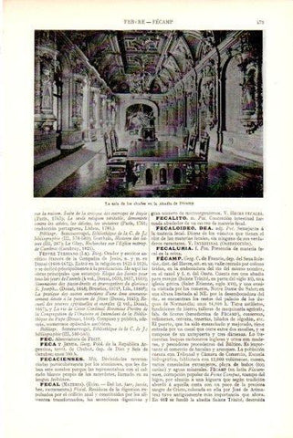 LAMINA V51589: Sala de los abades en Abadia de Fecamp, Francia