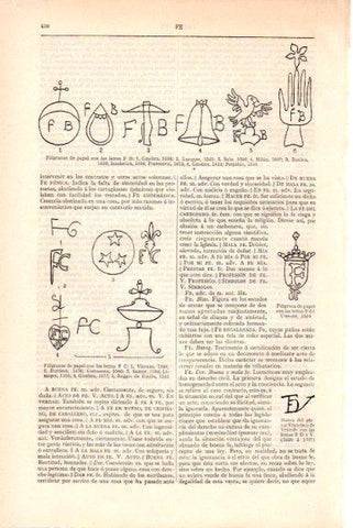 LAMINA V51585: Filigranas de papel con las letras F y C