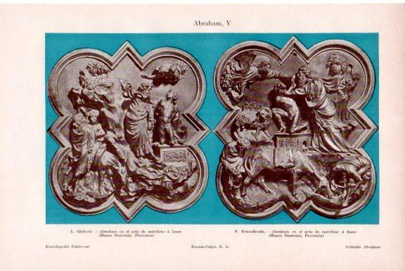LAMINA V51508: Abraham por Bruneleschi y por Ghiberti