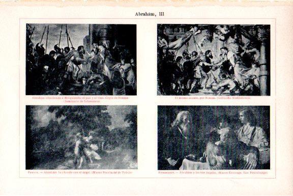 LAMINA V51506: Obras sobre Abraham por Rubens y Rembrandt 