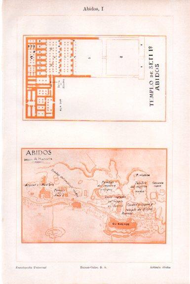 LAMINA V51486: Plano del templo de Abidos, Egipto