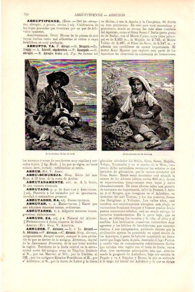 LAMINA V51518: Aldeano y aldeano de los Abruzos, Italia