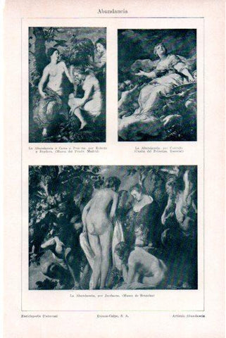 LAMINA V51531: La Abundacia por Rubens, Corrado y Jordaens