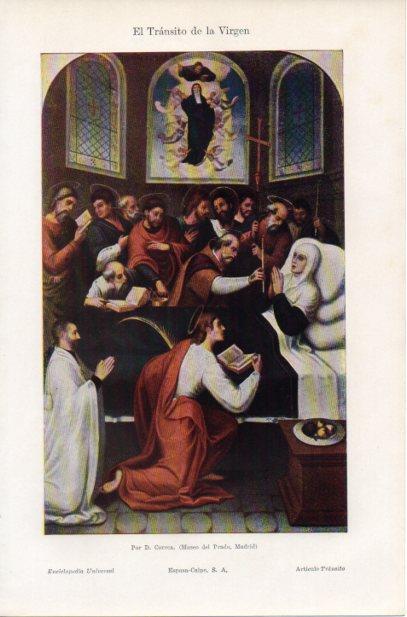 LAMINA ESPASA PV50775: El Transito de la Virgen por D. Correa
