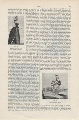 LAMINA ESPASA PV50727: Traje de señora de 1705