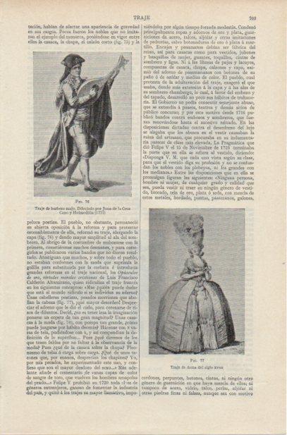 LAMINA ESPASA PV50724: Traje de dama del siglo XVIII
