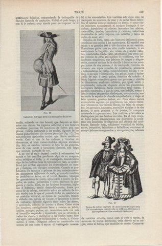 LAMINA ESPASA PV50721: Trajes de nobles de Inglaterra principios siglo XVII