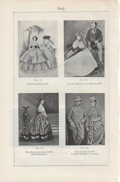 LAMINA ESPASA PV50733: Trajes de 1857 1863 y 1870