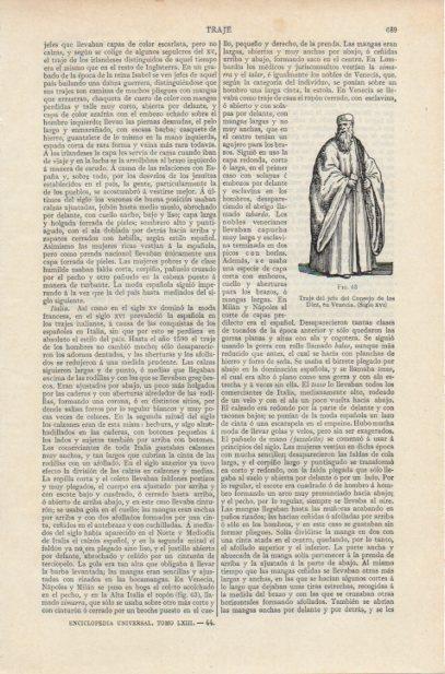 LAMINA ESPASA PV50719: Traje del jefe del Consejo de los Diez en Venecia siglo XVI