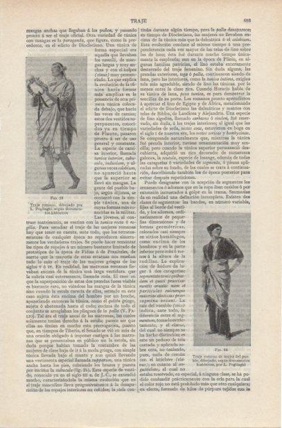 LAMINA ESPASA PV50705: Traje de Roma dibujado por L. Pogliaghi