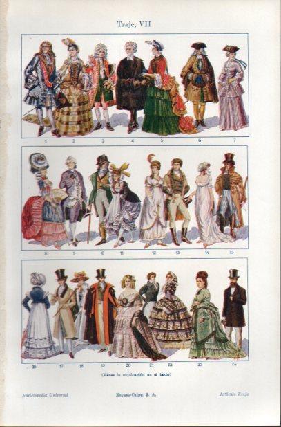 LAMINA ESPASA PV50734: Historia del traje VII