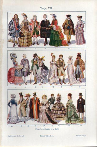 LAMINA ESPASA PV50734: Historia del traje VII