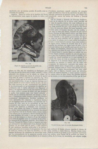 LAMINA ESPASA PV50750: Tocados de Angola y de la tribu Mondumbi 1925